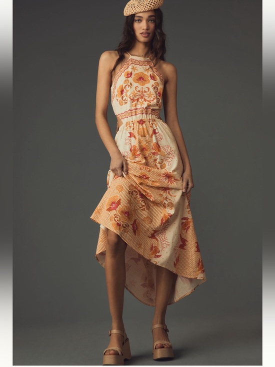 FARM Rio Dresses & Skirts - NWT Farm Rio x Anthropologie Printed
Halter Maxi Dress, M